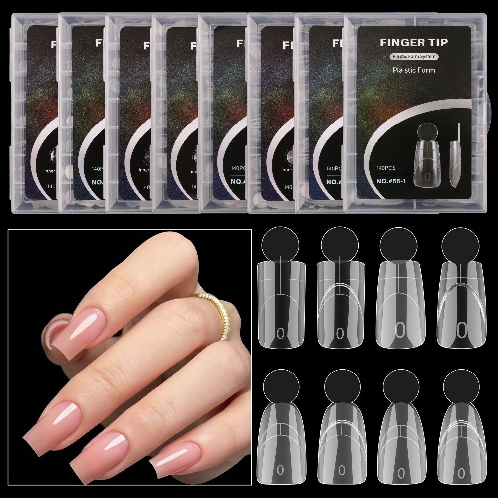 140PCS Matte Surface French Na - Nail Extension Form recension och pris