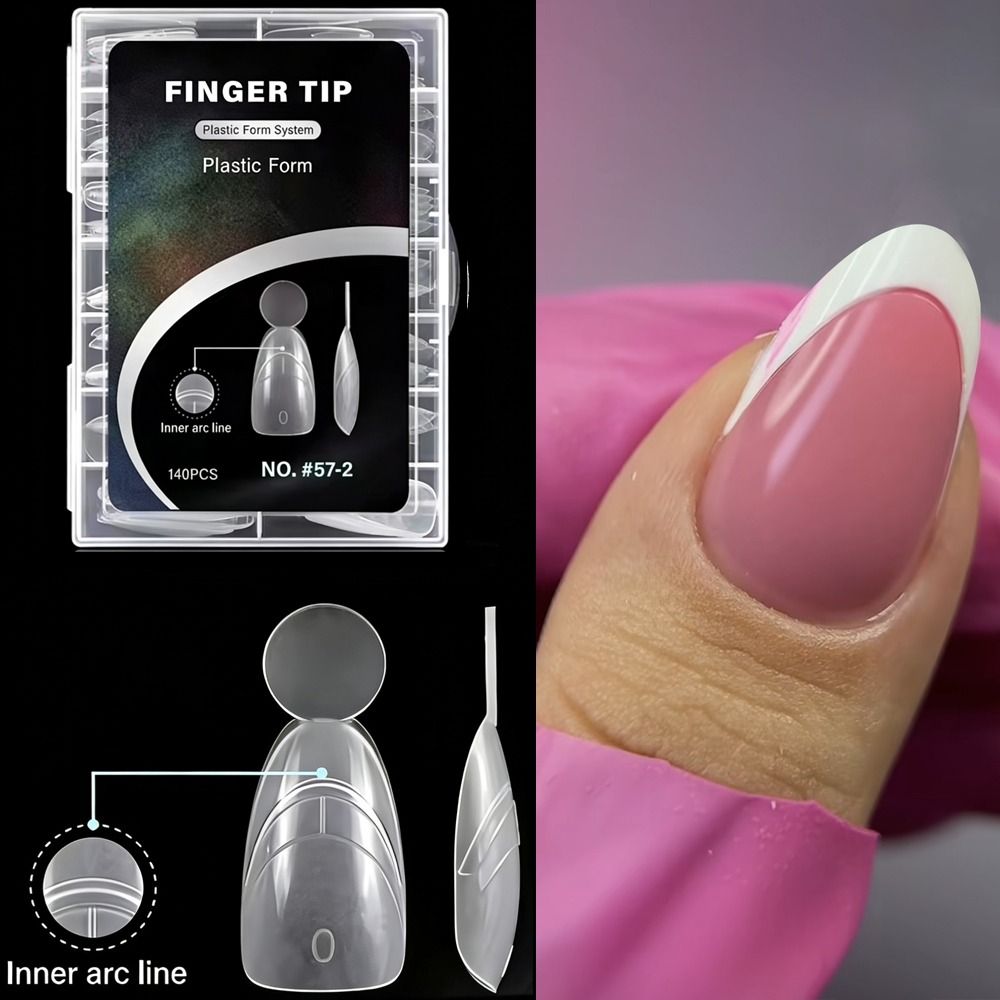 140PCS Matte Surface French Na - Nail Extension Form recension och pris