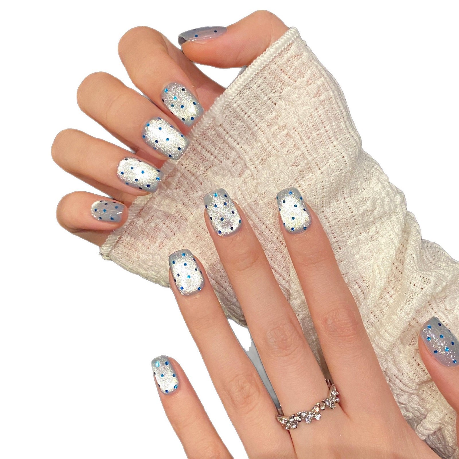 10Pcs Handmade Short Press On  - Nail Art Full Cat Eye recension och pris