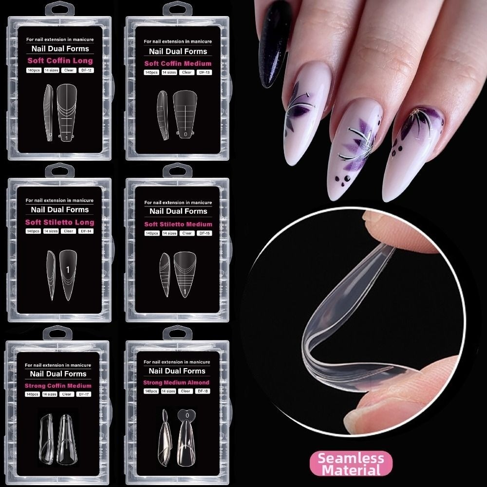 140PCS 14 Sizes French Nail Du - Nail Extension Form recension och pris