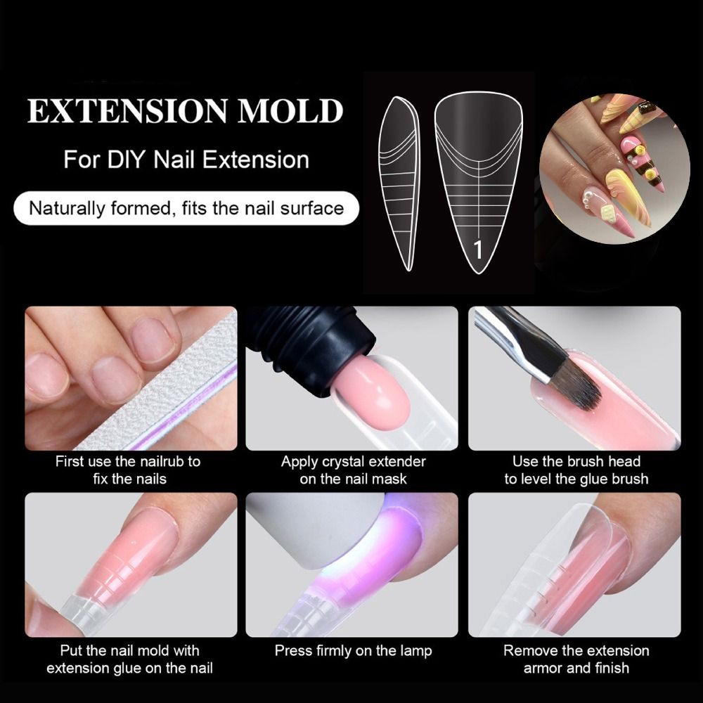 140PCS 14 Sizes French Nail Du - Nail Extension Form recension och pris