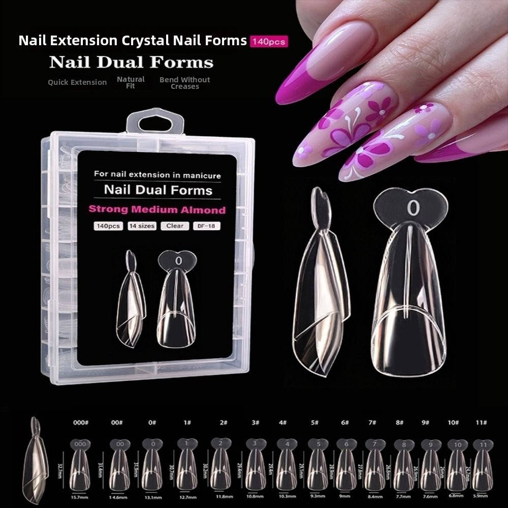 140PCS 14 Sizes French Nail Du - Nail Extension Form recension och pris