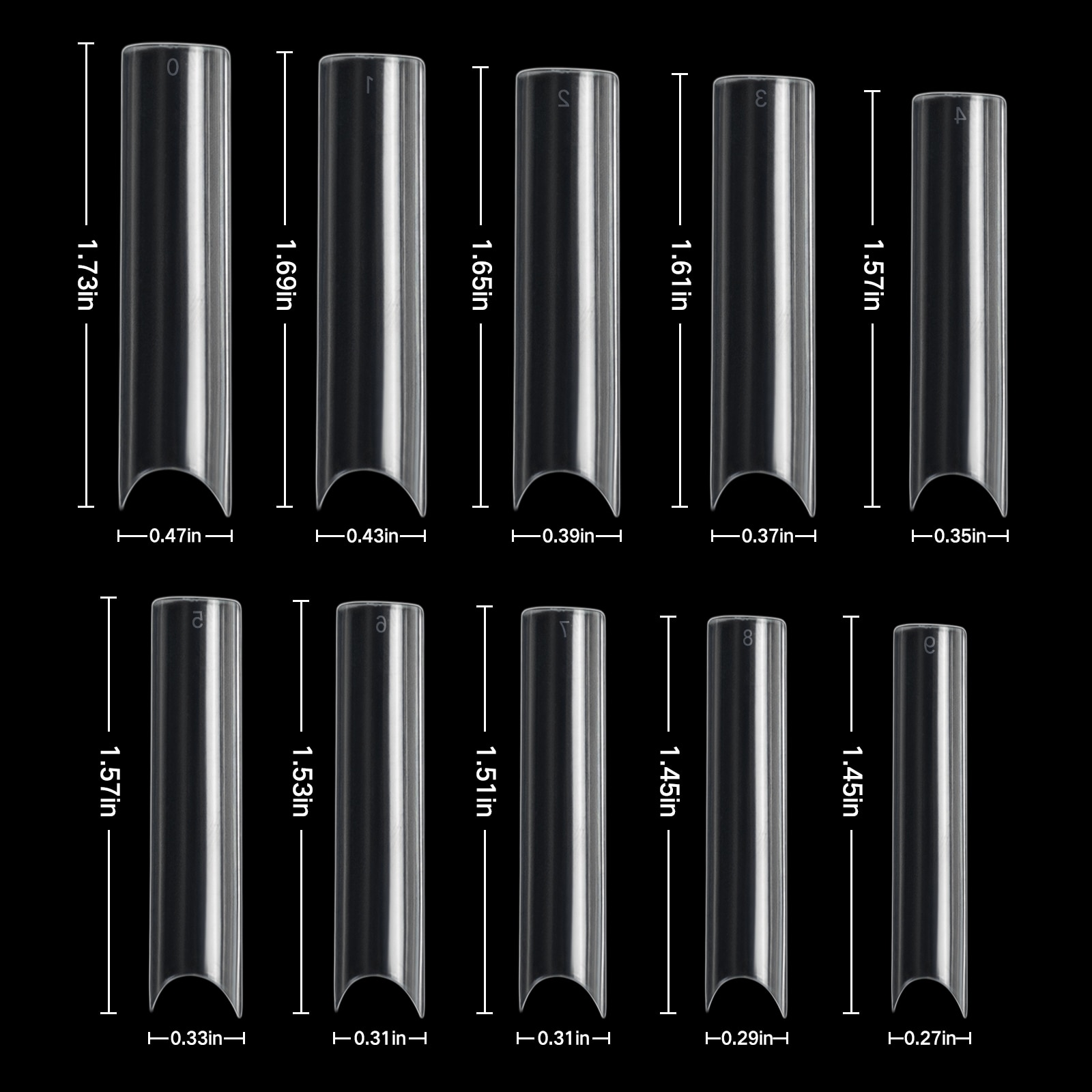 100pcs/Box XXL Extra Straight  - Nail Art Xxl recension och pris
