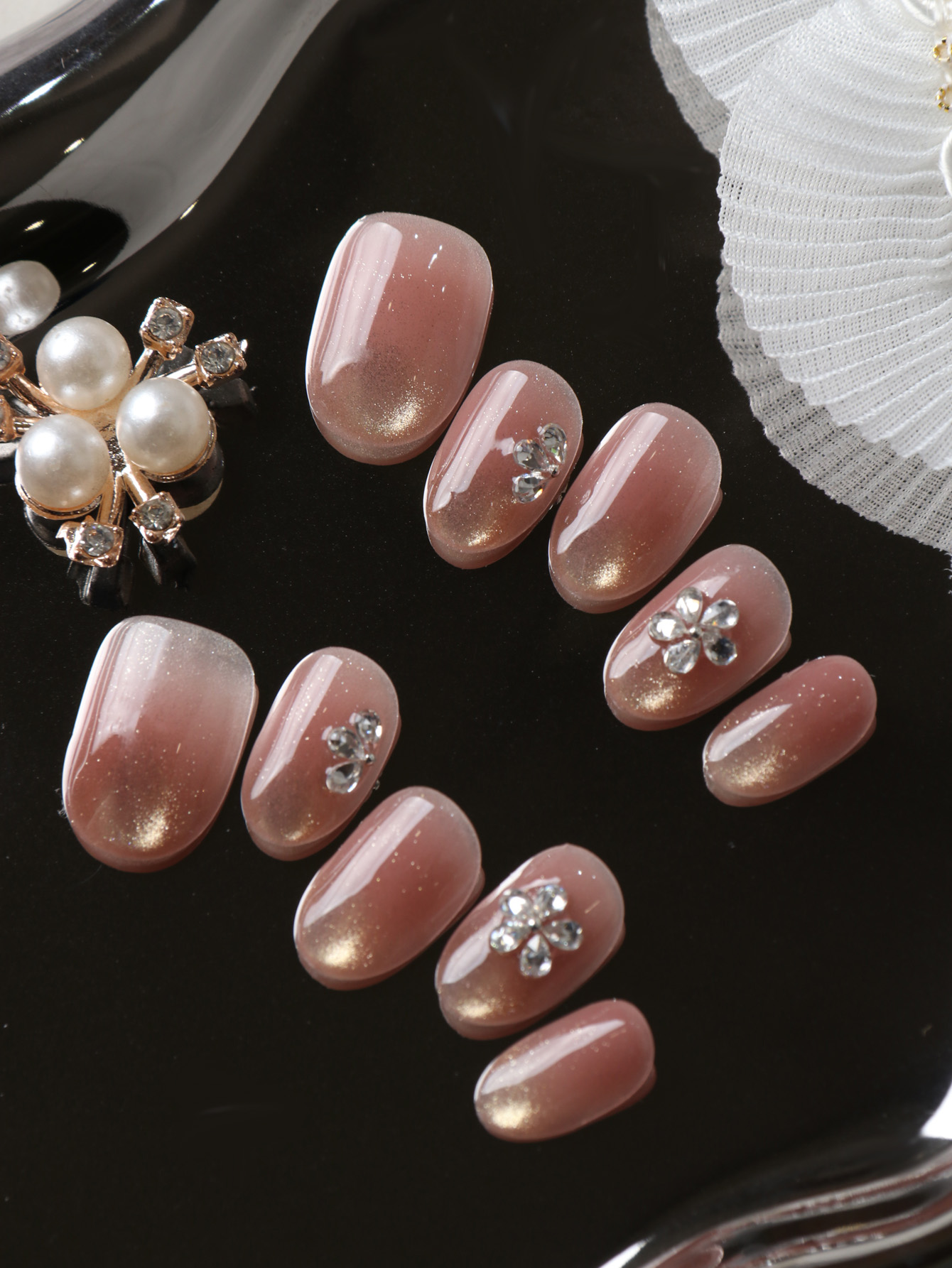 10Pcs Press on Nails Short Cat - Nail Adhesive Tab recension och pris